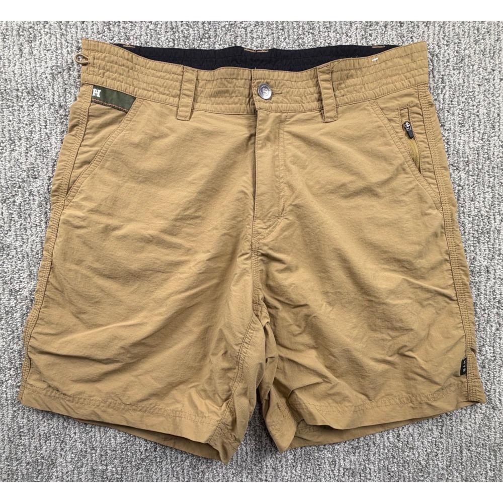 Howler Bros Horizon Hybrid Shorts Mens 32 Tan Quick-Dry Ripstop Fishing Hiking